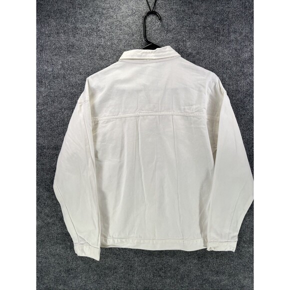 Pusheen White Denim Jacket 2023 Spring Exclusive Pusheen Boba Tea Sips Size S - Picture 4 of 6